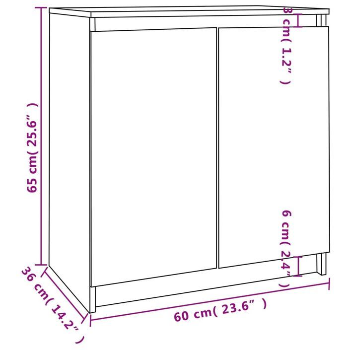 Armoire latérale 60x36x65 cm bois de pin massif - Photo n°8