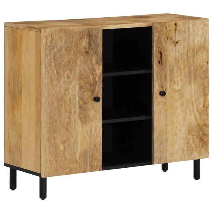 Armoire latérale 90x33x75 cm bois massif de manguier - Photo n°1