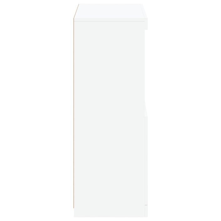 Armoire latérale avec éclairage LED blanc bois d'ingénierie - Photo n°8