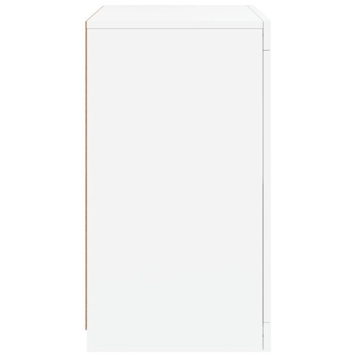 Armoire latérale avec éclairage LED blanc bois d'ingénierie - Photo n°8