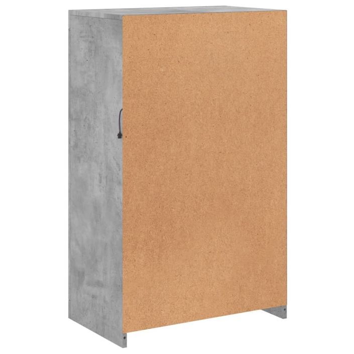 Armoire latérale avec lumières LED gris béton bois d'ingénierie - Photo n°9