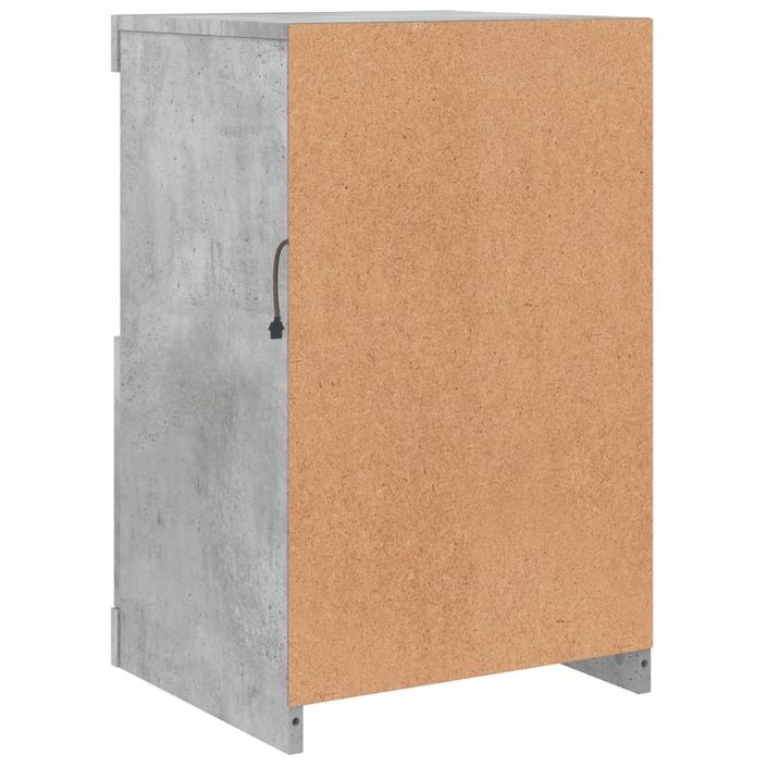 Armoire latérale avec lumières LED gris béton bois d'ingénierie - Photo n°9