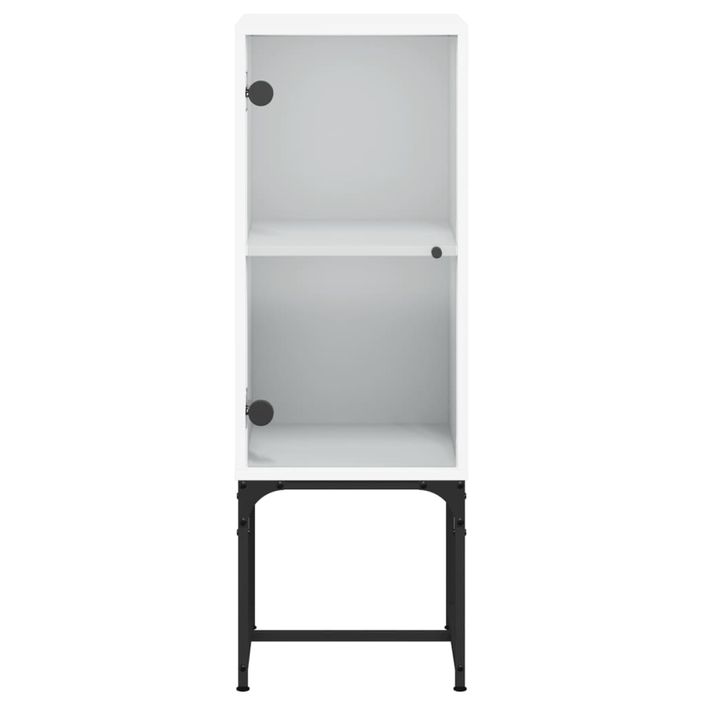 Armoire latérale avec porte en verre blanc 35x37x100 cm - Photo n°6