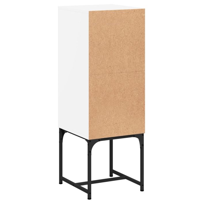 Armoire latérale avec porte en verre blanc 35x37x100 cm - Photo n°8