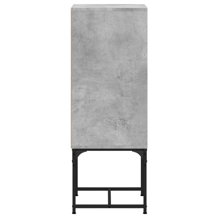 Armoire latérale avec porte en verre gris béton 35x37x100 cm - Photo n°7