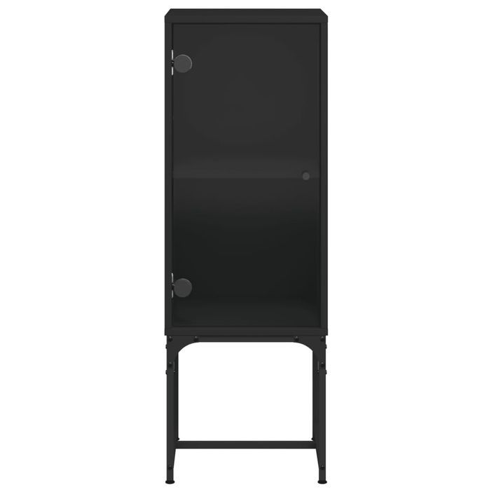 Armoire latérale avec porte en verre noir 35x37x100 cm - Photo n°6