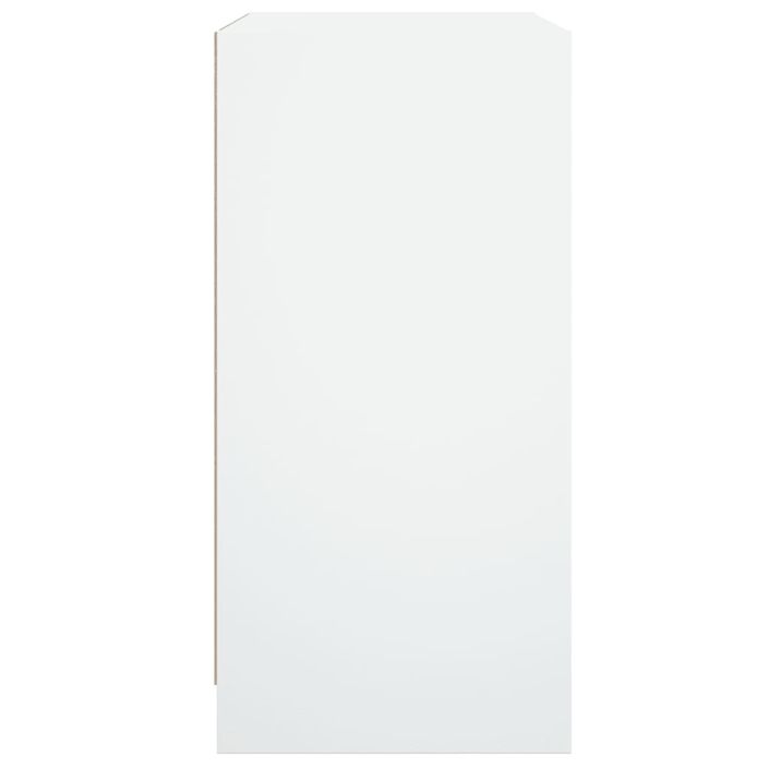 Armoire latérale avec portes en verre blanc 68x37x75,5 cm - Photo n°7