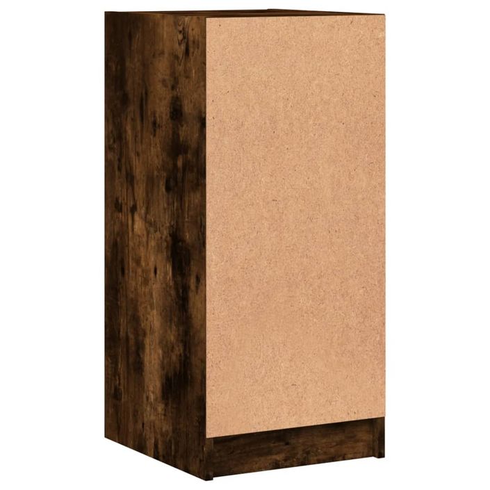 Armoire latérale avec portes en verre chêne fumé 35x37x75,5 cm - Photo n°8