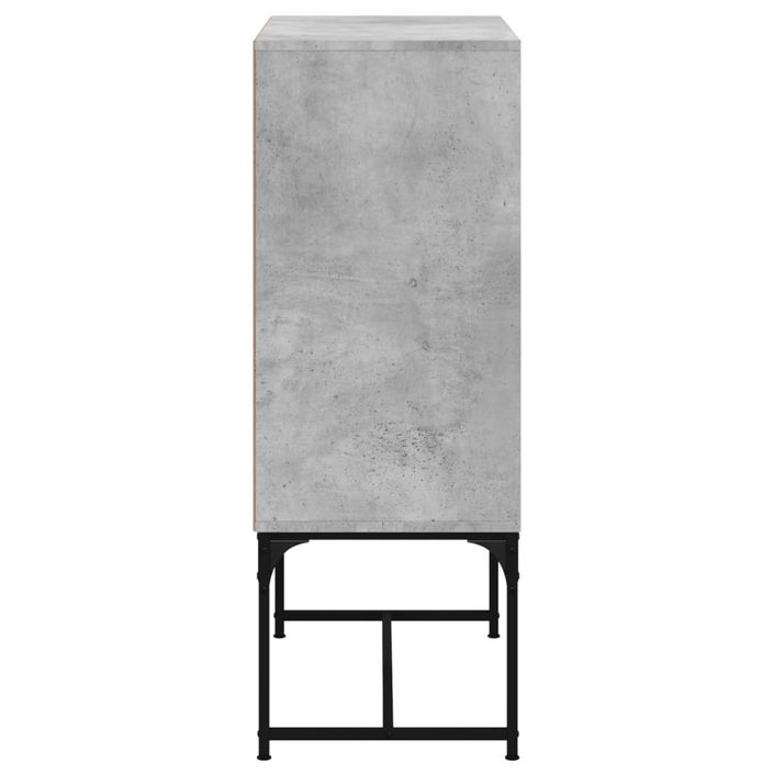 Armoire latérale avec portes en verre gris béton 69x37x100 cm - Photo n°7