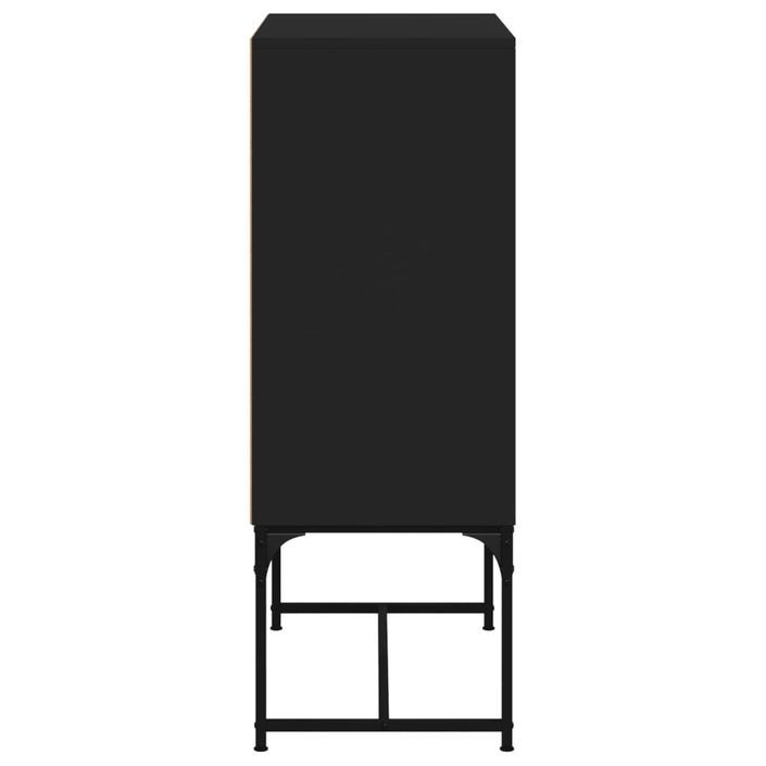 Armoire latérale avec portes en verre noir 69x37x100 cm - Photo n°7