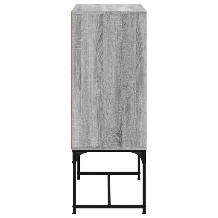 Armoire latérale avec portes en verre sonoma gris 69x37x100 cm - Photo n°7