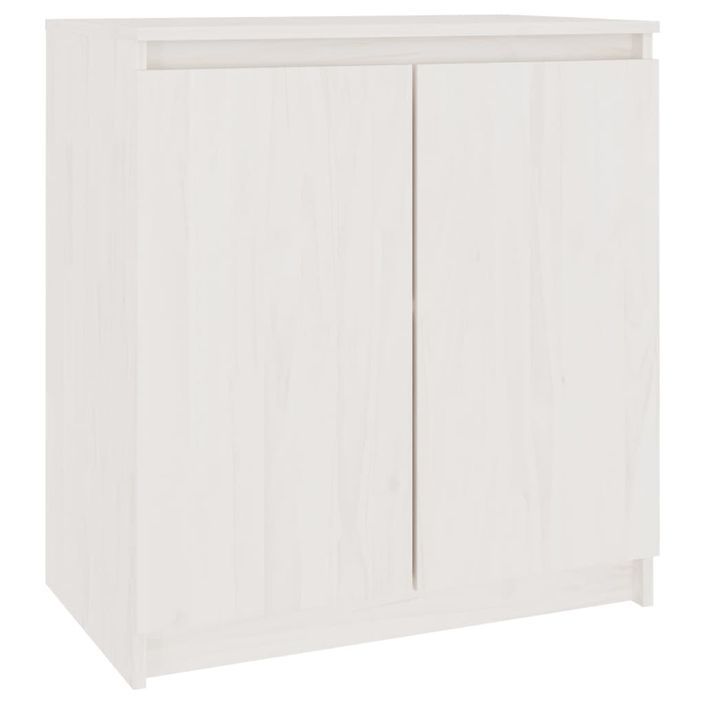 Armoire latérale Blanc 60x36x65 cm Bois de pin massif - Photo n°1