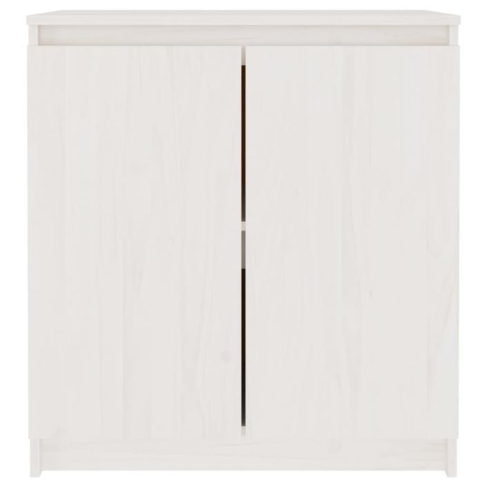 Armoire latérale Blanc 60x36x65 cm Bois de pin massif - Photo n°4