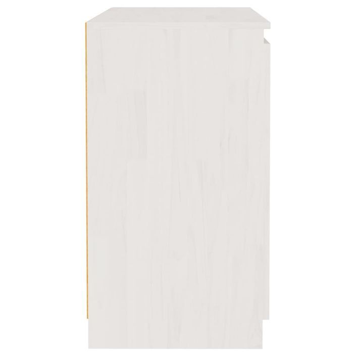 Armoire latérale Blanc 60x36x65 cm Bois de pin massif - Photo n°5