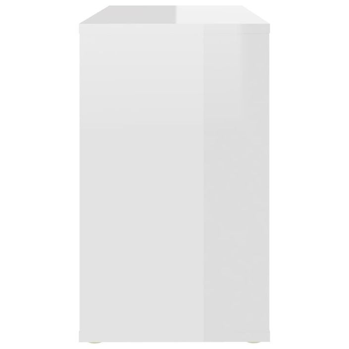Armoire latérale Blanc brillant 60x30x50 cm - Photo n°4