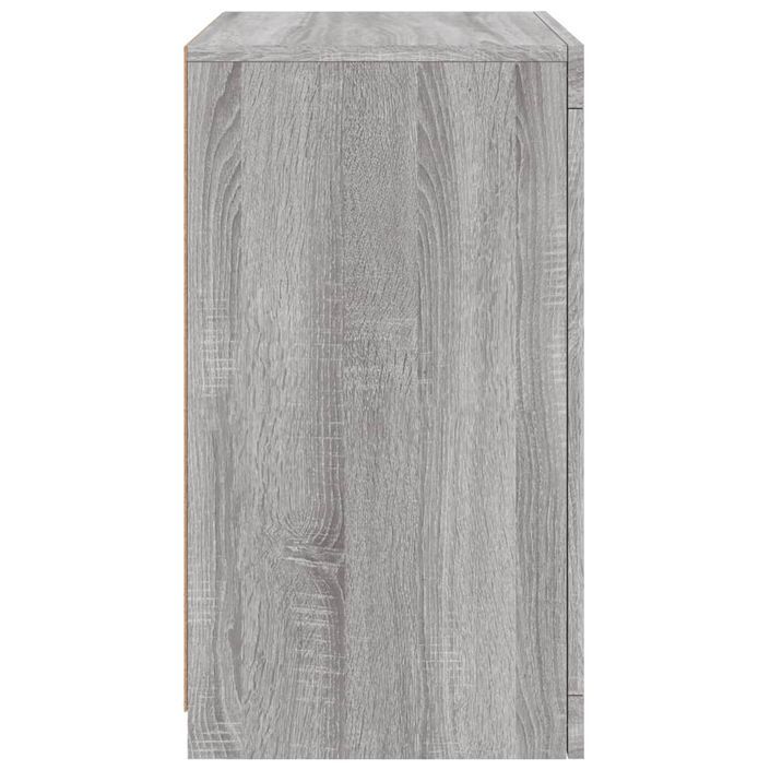 Armoire latérale et lumières LED sonoma gris bois d'ingénierie - Photo n°8