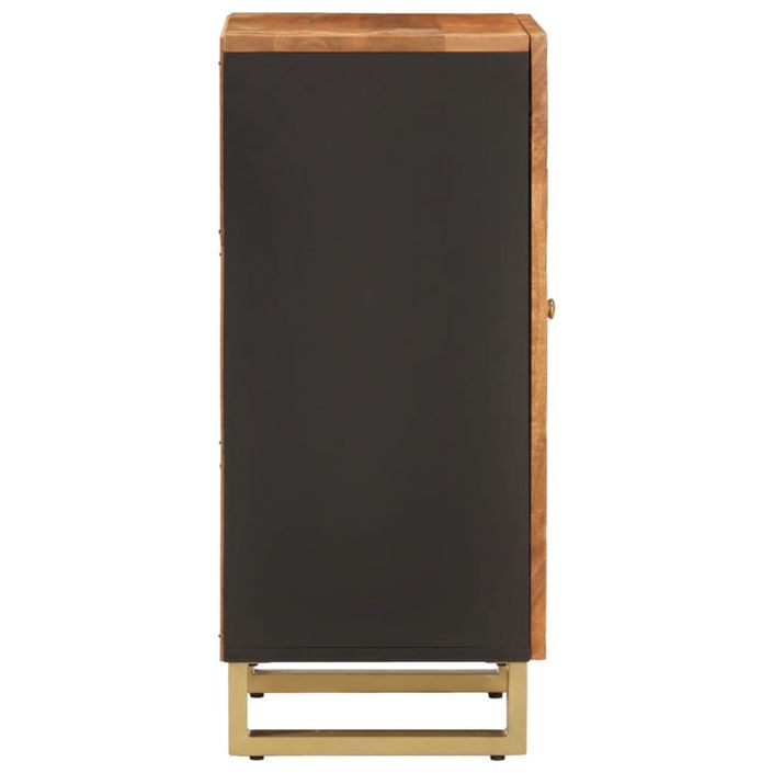 Armoire latérale marron et noir 40x33,5x75 cm bois de manguier - Photo n°5