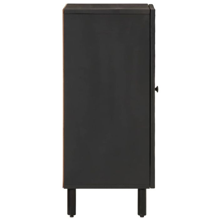 Armoire latérale noir 40x33x75 cm bois massif de manguier - Photo n°4