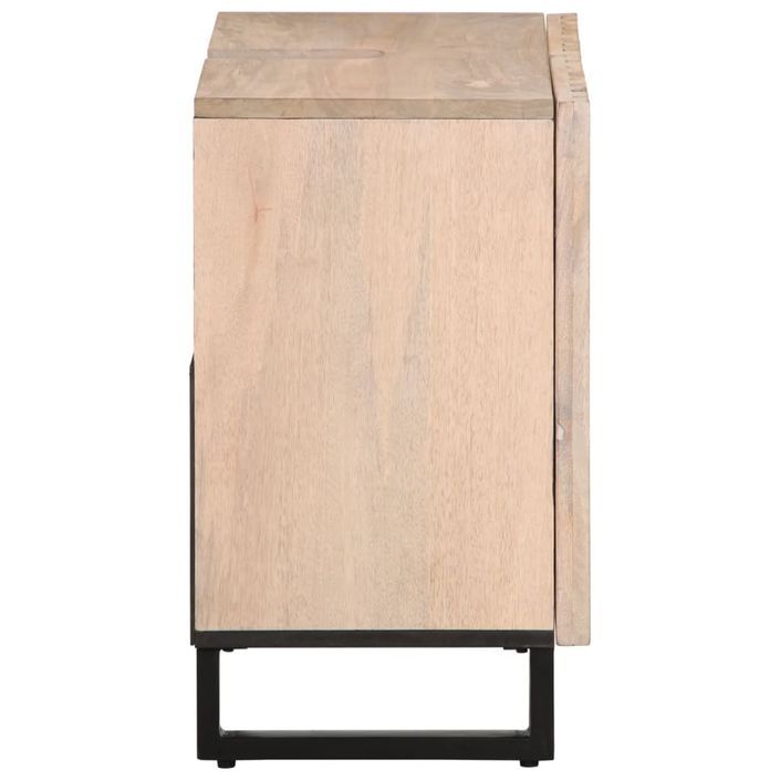 Armoire lavabo de bain 62x34x58 cm bois massif de manguier - Photo n°4