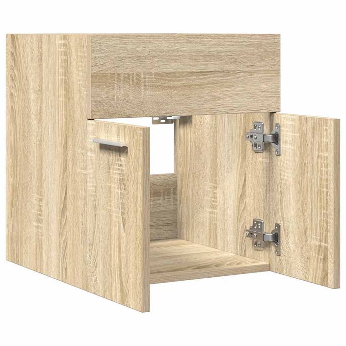 Armoire lavabo de salle de bain chêne sonoma 41x38,5x46 cm - Photo n°7