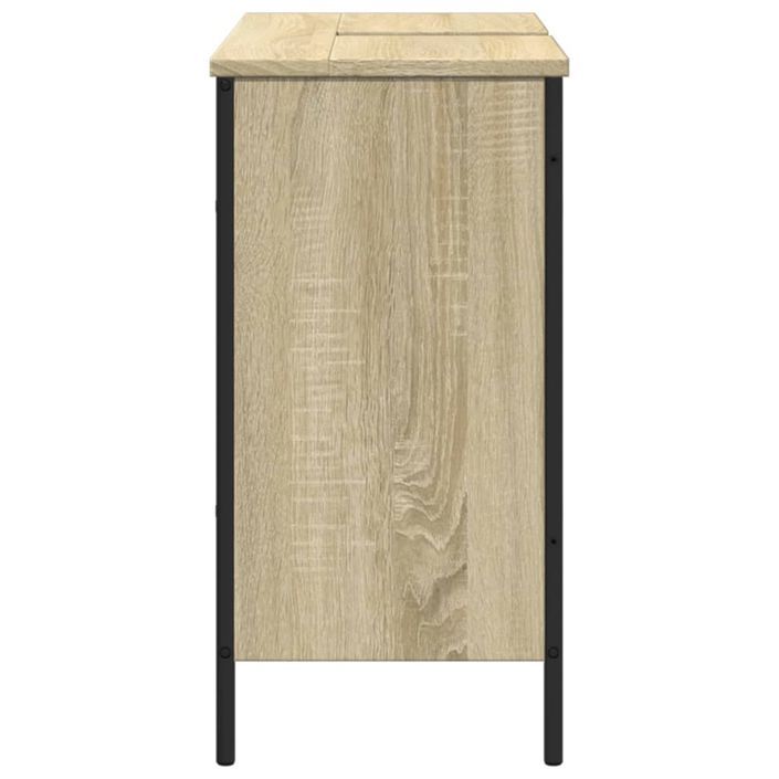 Armoire lavabo de salle de bain chêne sonoma 80x30x60 cm - Photo n°7