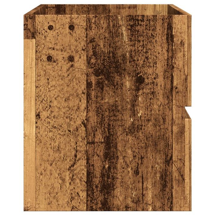 Armoire lavabo vieux bois 100x38,5x45 cm bois d'ingénierie - Photo n°5