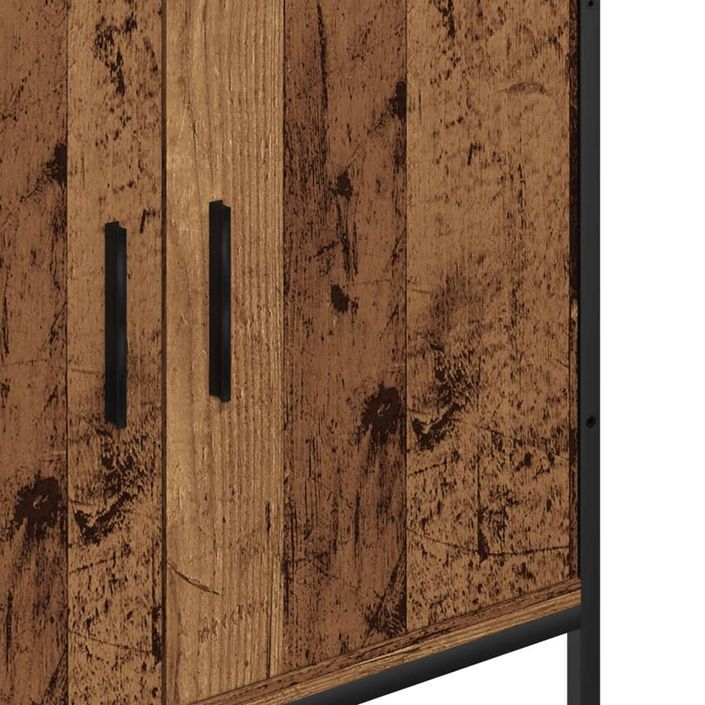 Armoire lavabo vieux bois 60x30x60 cm bois d'ingénierie - Photo n°9