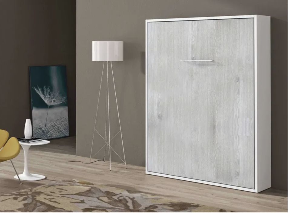 Armoire lit escamotable vertical 80x180 cm Paola - 10 coloris - Photo n°7