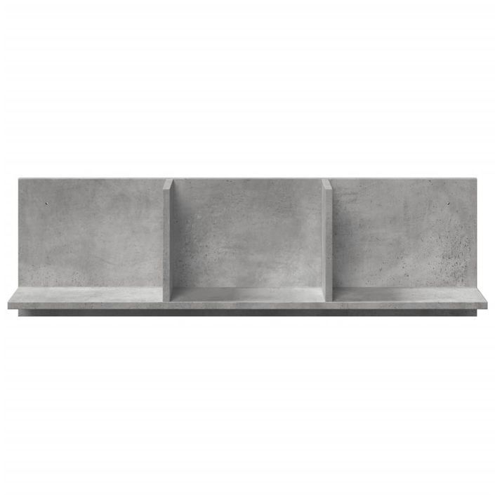 Armoire murale 100x16,5x30 cm gris béton bois d'ingénierie - Photo n°4