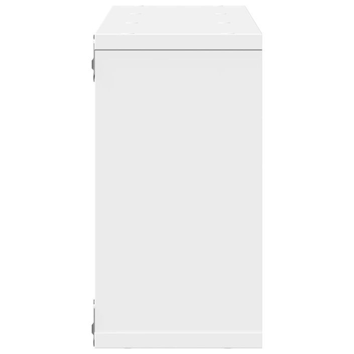 Armoire murale 100x16x30 cm blanc bois d'ingénierie - Photo n°5