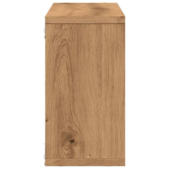 Armoire murale 100x16x30 cm chêne artisanal bois d'ingénierie - Photo n°5