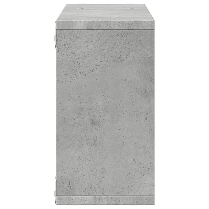 Armoire murale 100x16x30 cm gris béton bois d'ingénierie - Photo n°5