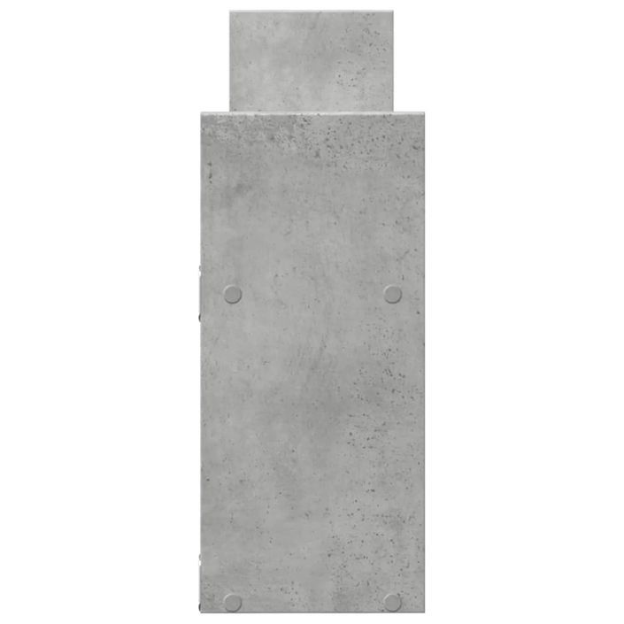 Armoire murale 100x18x40 cm gris béton bois d'ingénierie - Photo n°5