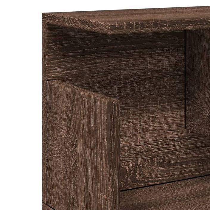 Armoire murale 100x20x30 cm chêne marron bois d'ingénierie - Photo n°7