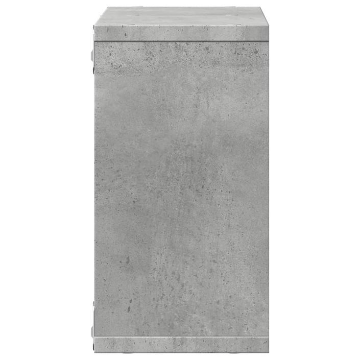 Armoire murale 60x16x30 cm gris béton bois d'ingénierie - Photo n°5