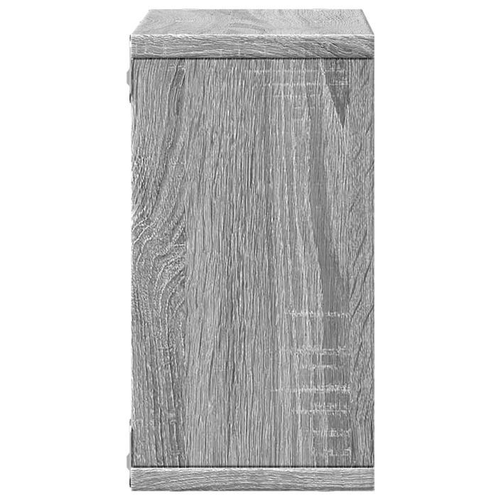 Armoire murale 60x16x30 cm sonoma gris bois d'ingénierie - Photo n°5