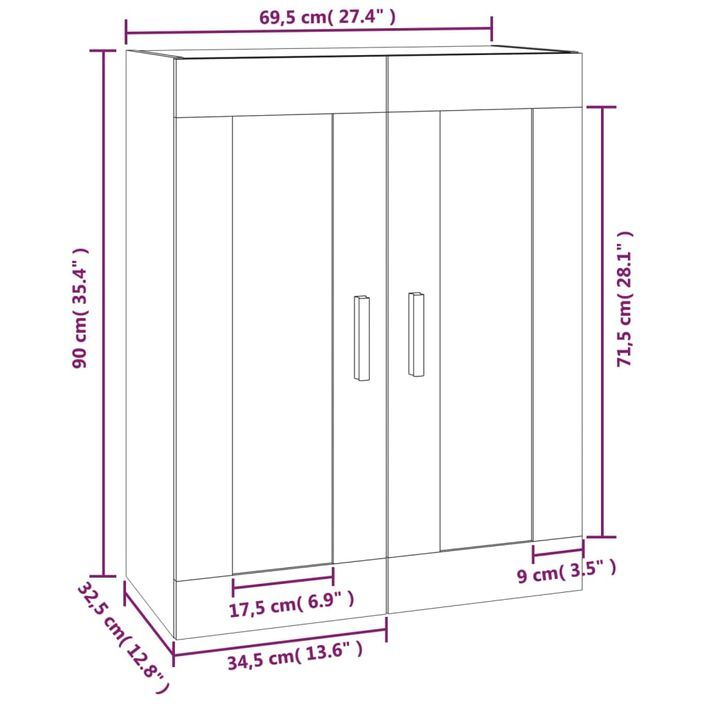 Armoire murale avec étagère flottante Kuzo 70 cm – Gain d’espace - Photo n°13