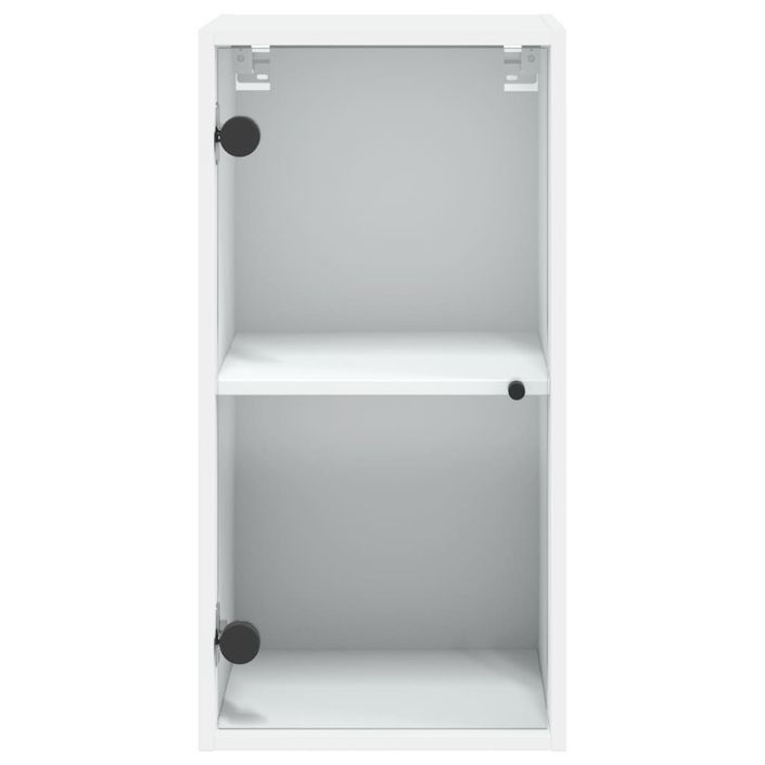 Armoire murale avec portes en verre blanc 35x37x68,5 cm - Photo n°6