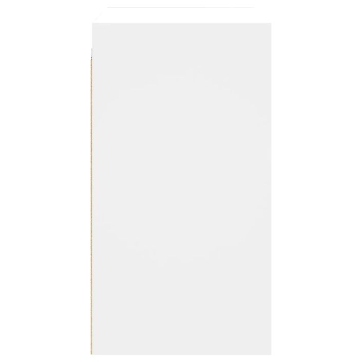 Armoire murale avec portes en verre blanc 68x37x68,5 cm - Photo n°7