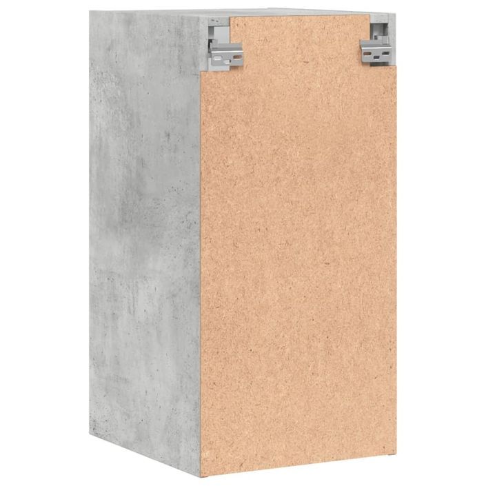 Armoire murale avec portes en verre gris béton 35x37x68,5 cm - Photo n°8