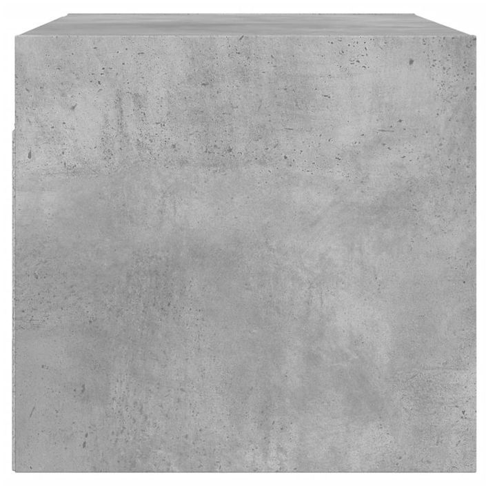 Armoire murale avec portes en verre gris béton 68,5x37x35 cm - Photo n°7