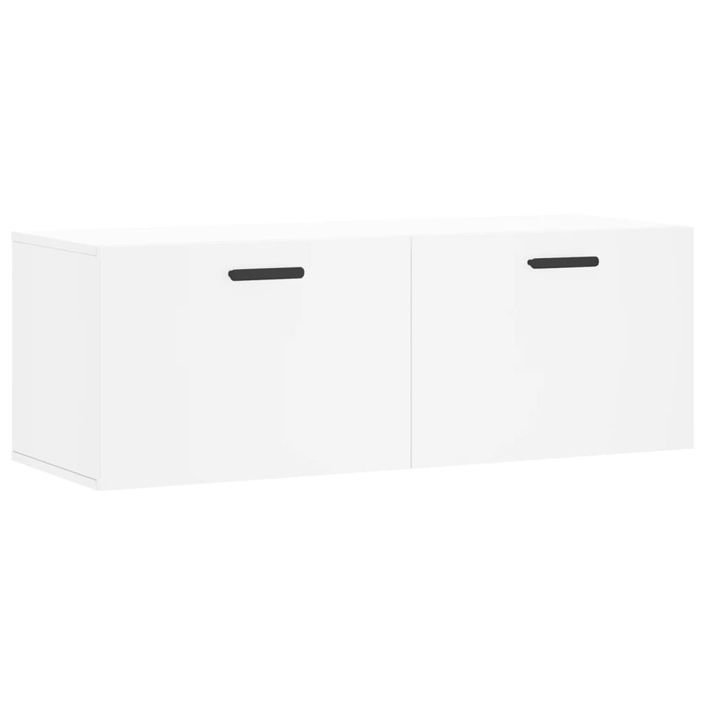 Armoire murale blanc 100x36,5x35 cm bois d'ingénierie - Photo n°1