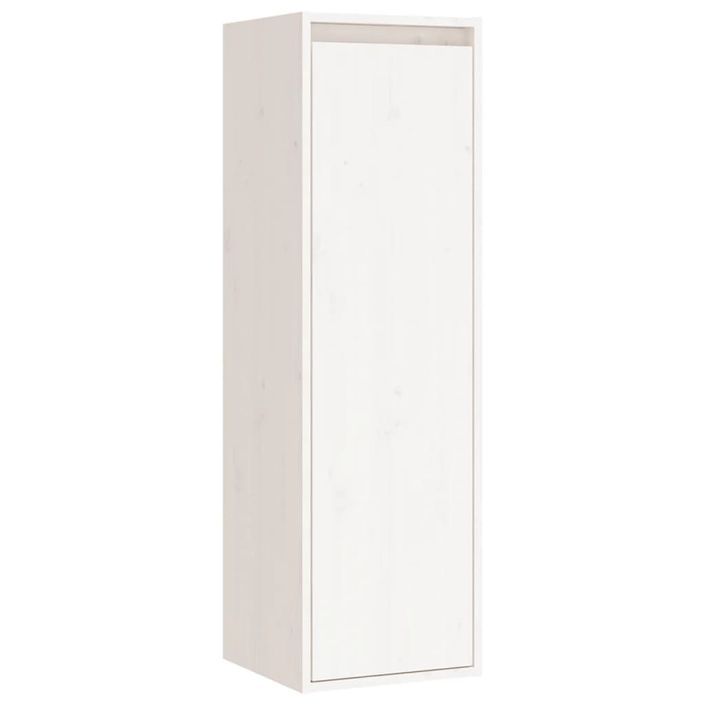 Armoire murale Blanc 30x30x100 cm Bois de pin massif - Photo n°2