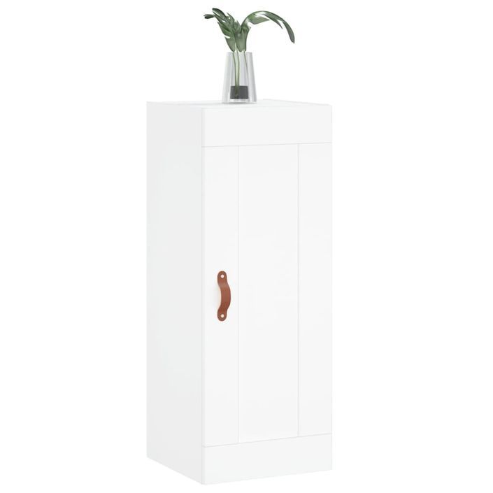 Armoire murale blanc 34,5x34x90 cm bois d'ingénierie - Photo n°4