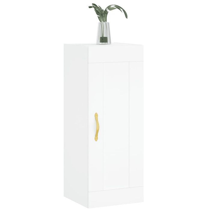 Armoire murale blanc 34,5x34x90 cm bois d'ingénierie - Photo n°3