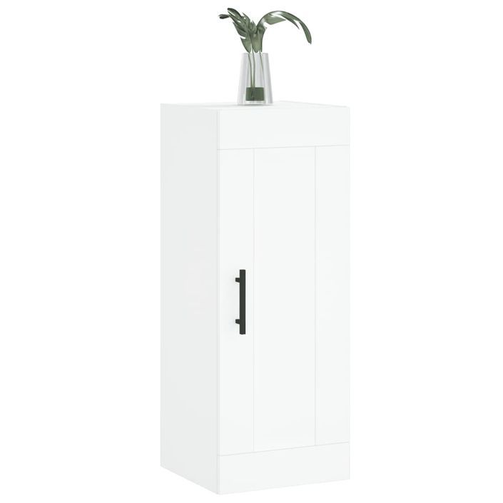 Armoire murale blanc 34,5x34x90 cm bois d'ingénierie - Photo n°4