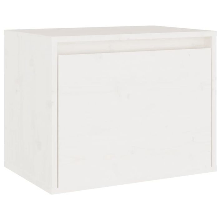 Armoire murale Blanc 45x30x35 cm Bois de pin massif - Photo n°2