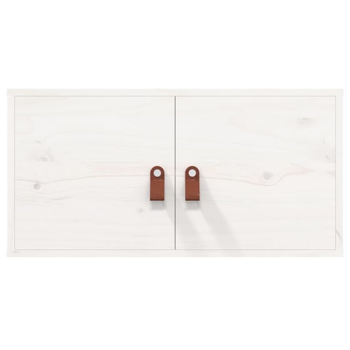 Armoire murale blanc 60x30x30 cm Bois de pin massif - Photo n°3