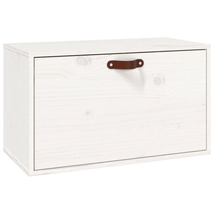 Armoire murale Blanc 60x30x35 cm Bois de pin massif - Photo n°2