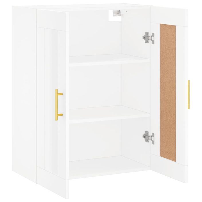 Armoire murale blanc 69,5x34x90 cm bois d'ingénierie - Photo n°6